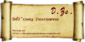 Décsey Zsuzsanna névjegykártya